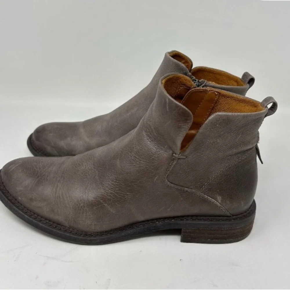 Franco Darto Hyla distressed Grey Leather Ankle Boots size 8.5